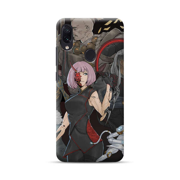 Futuristic Cyberpunk Warriors and Robotic Cat in Dynamic Pose Samsung Galaxy A40 Hard Case