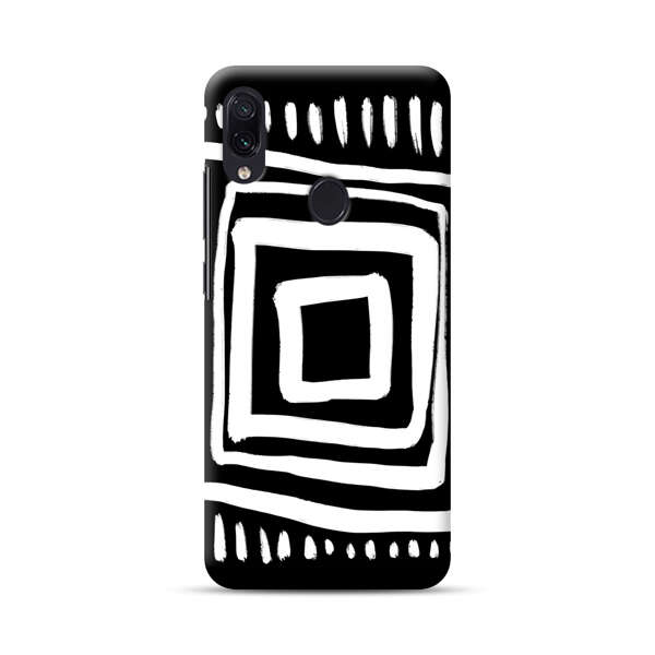 Minimalist Geometric Black and White Design Samsung Galaxy A40 Hard Case