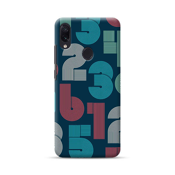 Vibrant Seamless Pattern of Colorful Stylized Numbers Samsung Galaxy A40 Hard Case