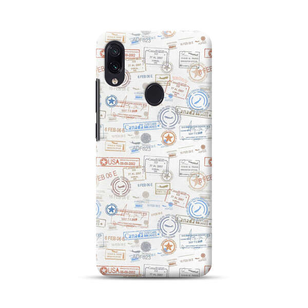 Vintage Passport Stamps Pattern Samsung Galaxy A40 Hard Case