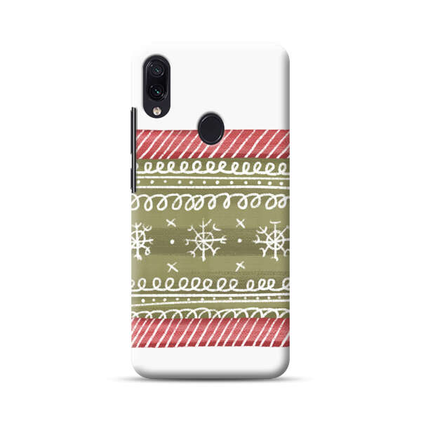 Winter Pattern with Snowflakes and Red Stripes Samsung Galaxy A40 Hard Case