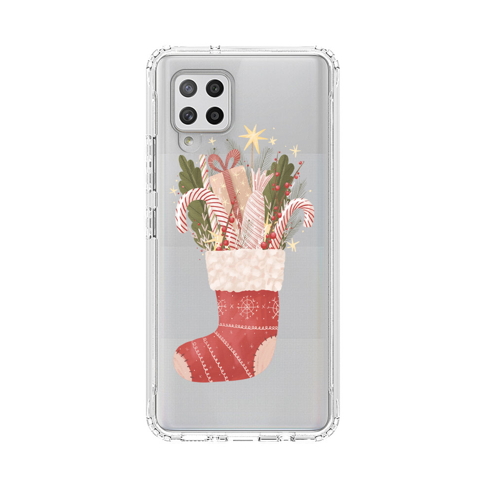 Christmas Stocking with Gifts and Candy Canes Samsung Galaxy A42 (5G) Case