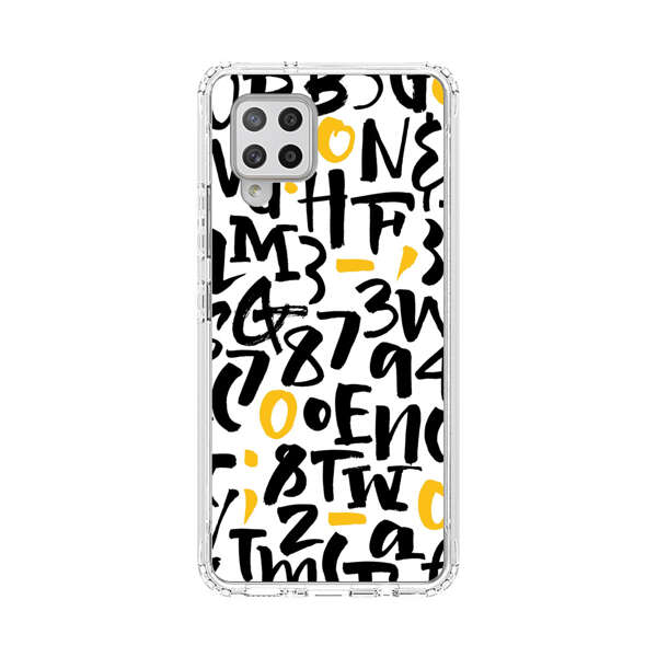 Abstract Typography Letter Number Pattern Samsung Galaxy A42 (5G) Case