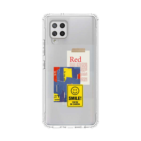 Collage Torn Paper Smiley Face Yellow Sign Samsung Galaxy A42 (5G) Case