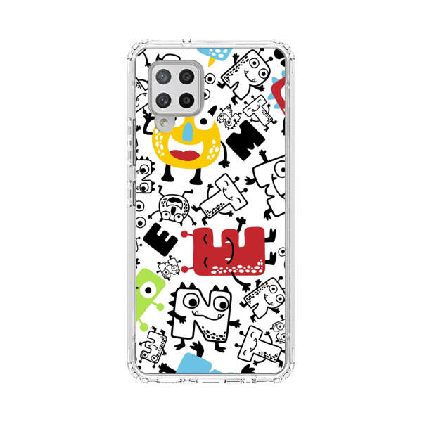 Colorful Cartoon Monsters Letters Pattern Samsung Galaxy A42 (5G) Case