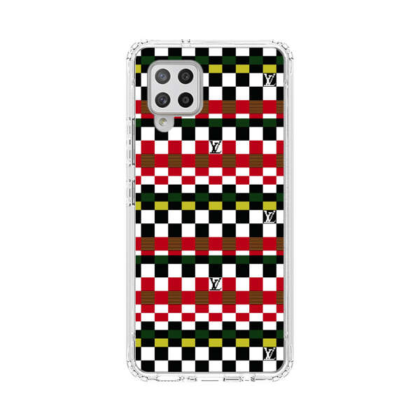 Colorful Checkerboard Stripes Pattern Samsung Galaxy A42 (5G) Case