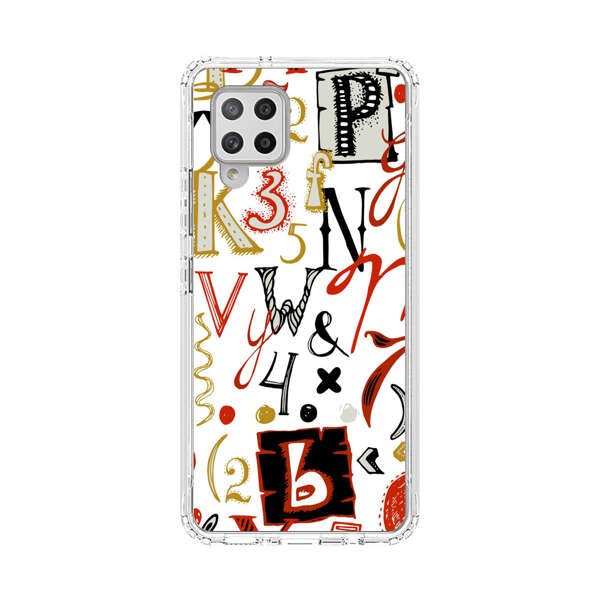 Colorful Hand Drawn Letters and Numbers Pattern Samsung Galaxy A42 (5G) Case