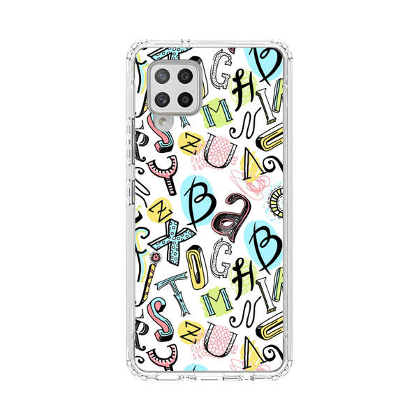 Colorful Scattered Alphabet Letters Pattern Samsung Galaxy A42 (5G) Case