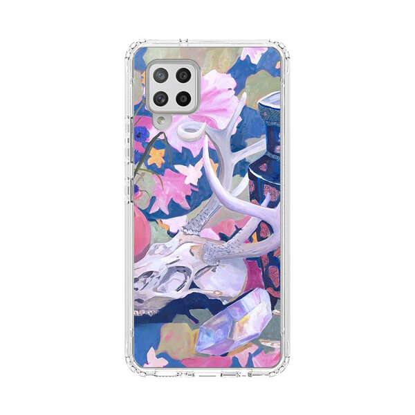 Floral Ornate Vases with Antlers Skull and Crystal Samsung Galaxy A42 (5G) Case