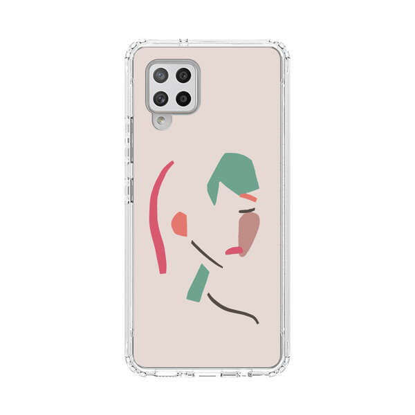 Minimalist Abstract Line Art Woman Face Samsung Galaxy A42 (5G) Case