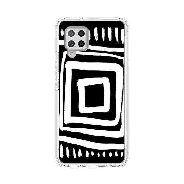 Minimalist Geometric Black and White Design Samsung Galaxy A42 (5G) Case