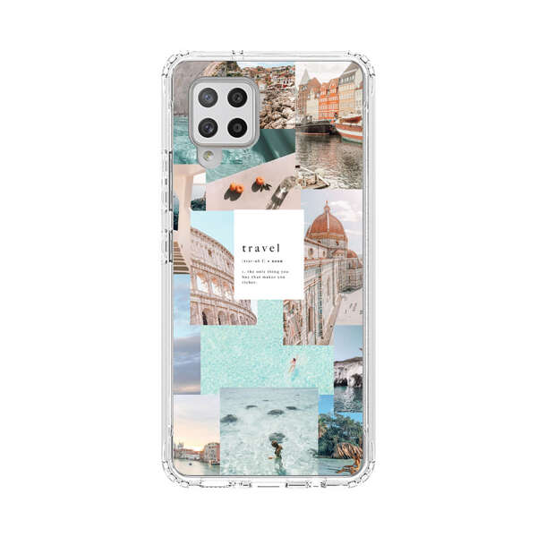 Travel Scenic Collage with Landmarks and Coastline Samsung Galaxy A42 (5G) Case