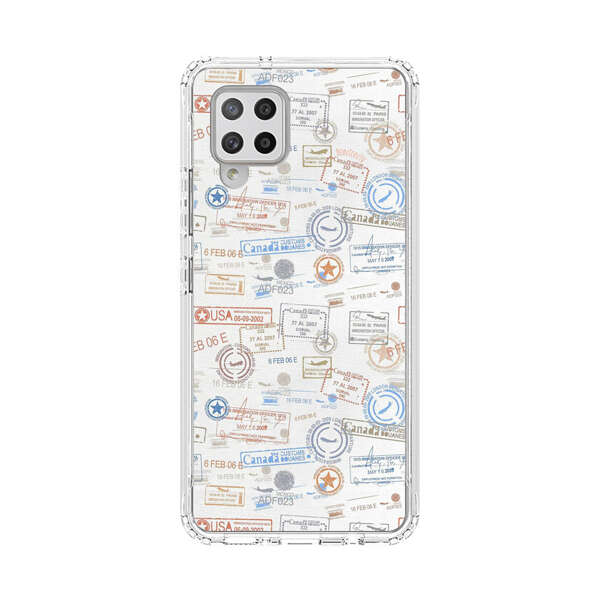 Vintage Passport Stamps Pattern Samsung Galaxy A42 (5G) Case