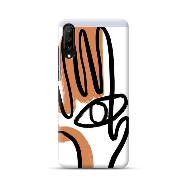 Abstract Minimalist Hand with Eye Samsung Galaxy A50 Hard Case