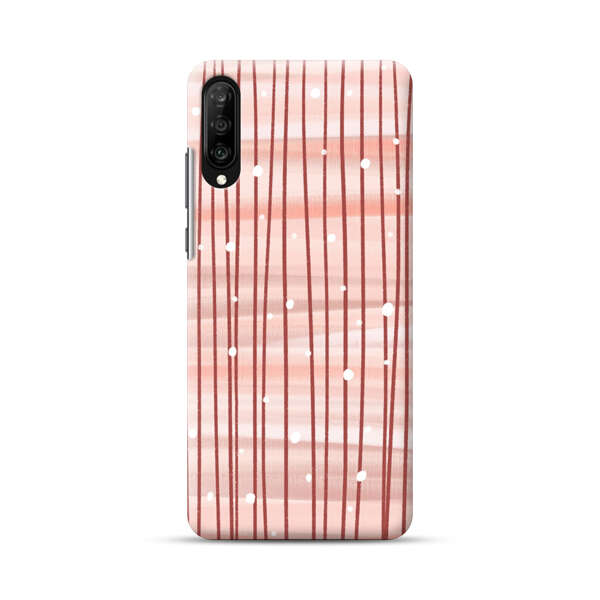 Abstract Vertical Lines Pink Pattern Samsung Galaxy A50 Hard Case