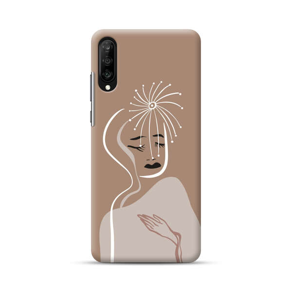Artistic Abstract Portrait with Serene Face Samsung Galaxy A50 Hard Case