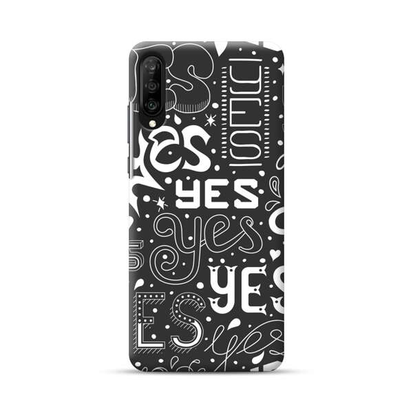 Bold Playful Typography Yes Pattern Samsung Galaxy A50 Hard Case