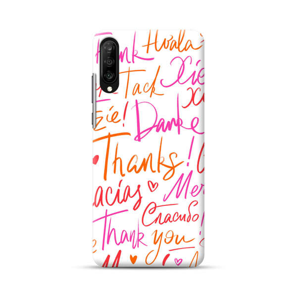 Colorful Thank You Multilingual Pattern Samsung Galaxy A50 Hard Case