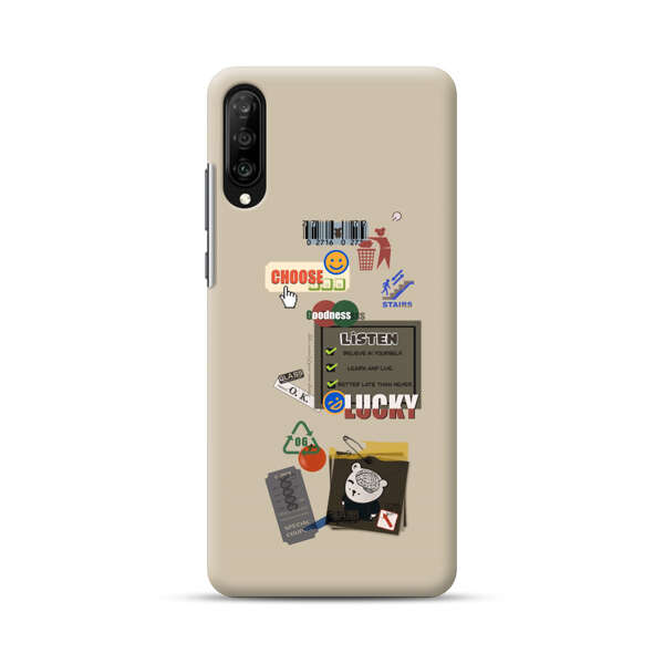Creative Collage of Motivational Elements Samsung Galaxy A50 Hard Case