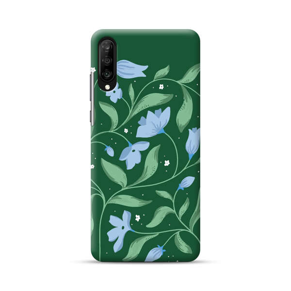 Delicate Blue Floral Illustration Samsung Galaxy A50 Hard Case