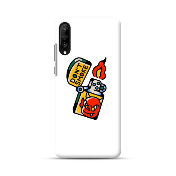 Don't Smoke Vintage Lighter with Devil Face Samsung Galaxy A50 Hard Case