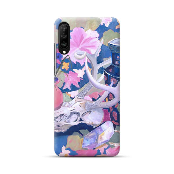 Floral Ornate Vases with Antlers Skull and Crystal Samsung Galaxy A50 Hard Case