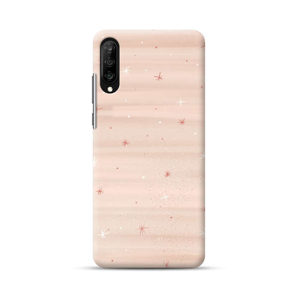 Soft Pink Background with Delicate Stars Samsung Galaxy A50 Hard Case