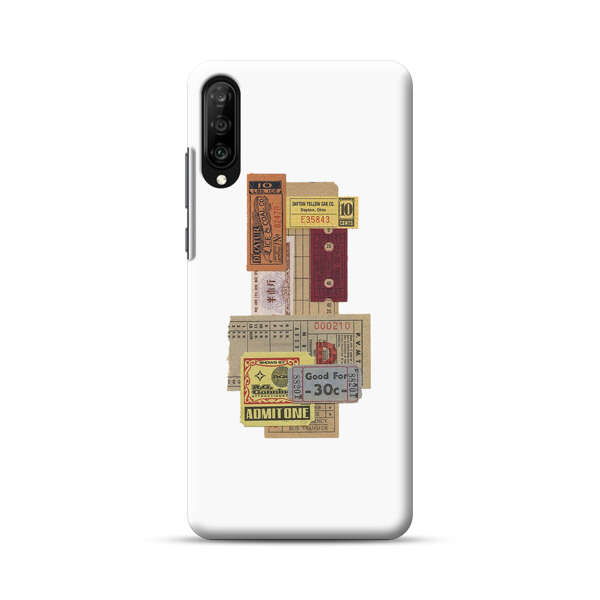 Vintage Admission and Raffle Tickets Collage Samsung Galaxy A50 Hard Case