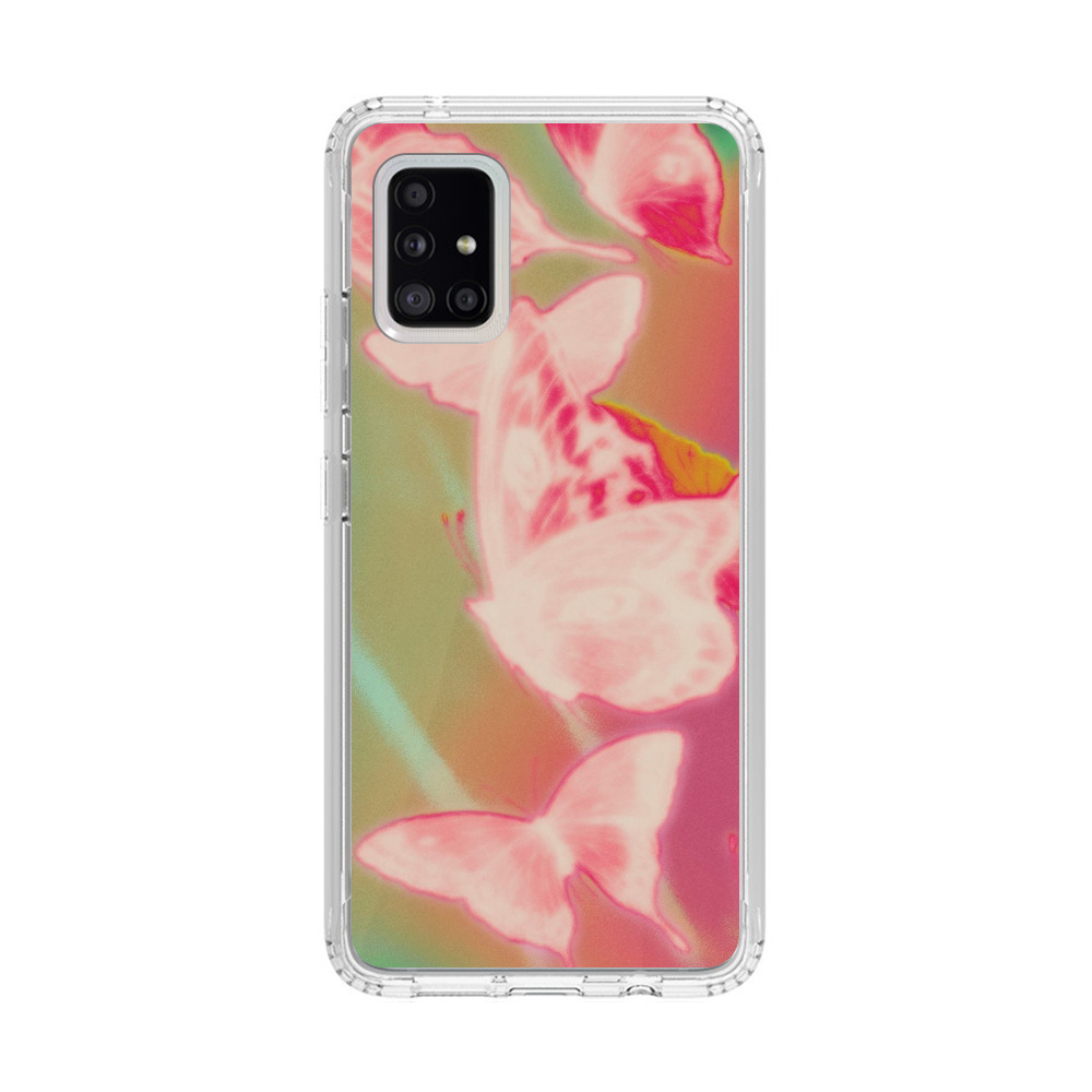 Pink Butterflies Dreamy Colorful Background Samsung Galaxy A51 5G Case