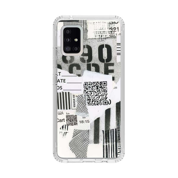 Abstract Collage Torn Paper Barcodes Samsung Galaxy A51 5G Case