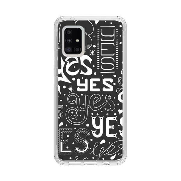 Bold Playful Typography Yes Pattern Samsung Galaxy A51 5G Case