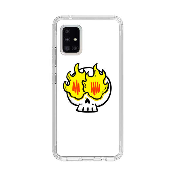 Cartoon Skull with Flames Samsung Galaxy A51 5G Case