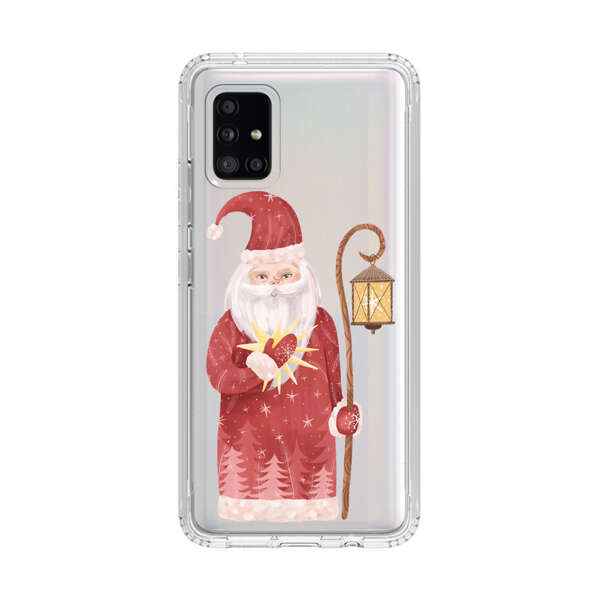 Charming Santa Claus Holding Glowing Heart and Lantern Samsung Galaxy A51 5G Case