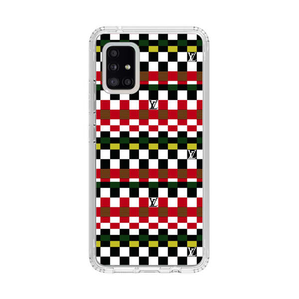 Colorful Checkerboard Stripes Pattern Samsung Galaxy A51 5G Case