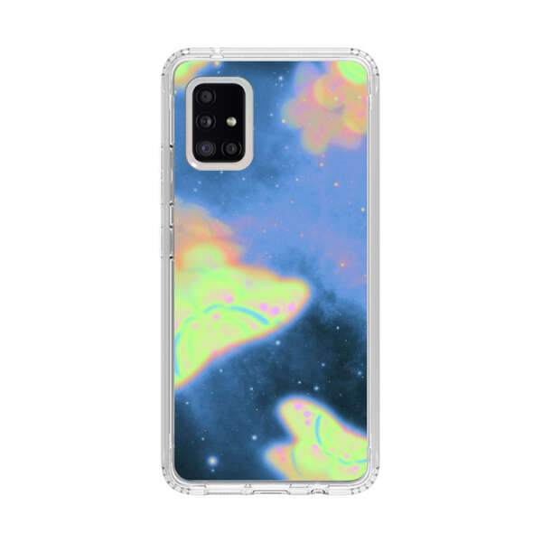 Dreamy Glowing Cosmic Butterflies Samsung Galaxy A51 5G Case