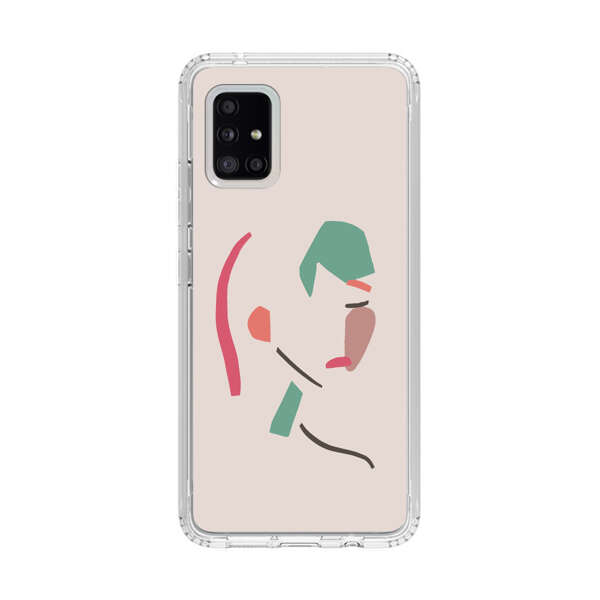 Minimalist Abstract Line Art Woman Face Samsung Galaxy A51 5G Case