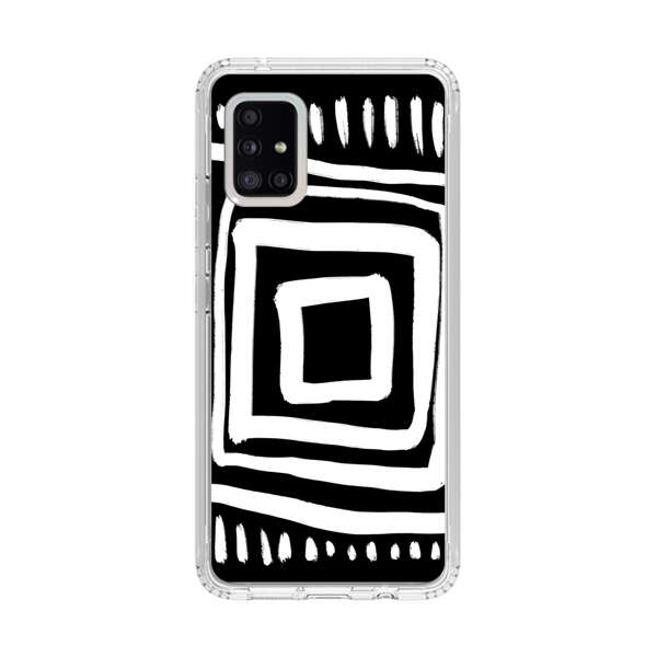 Minimalist Geometric Black and White Design Samsung Galaxy A51 5G Case