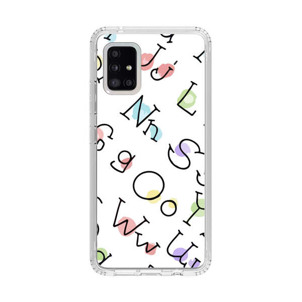 Playful Alphabet Pattern with Colorful Letters Samsung Galaxy A51 5G Case