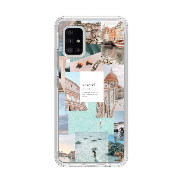 Travel Scenic Collage with Landmarks and Coastline Samsung Galaxy A51 5G Case