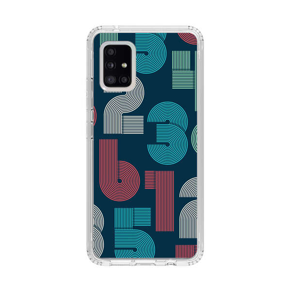 Vibrant Seamless Pattern of Colorful Stylized Numbers Samsung Galaxy A51 5G Case