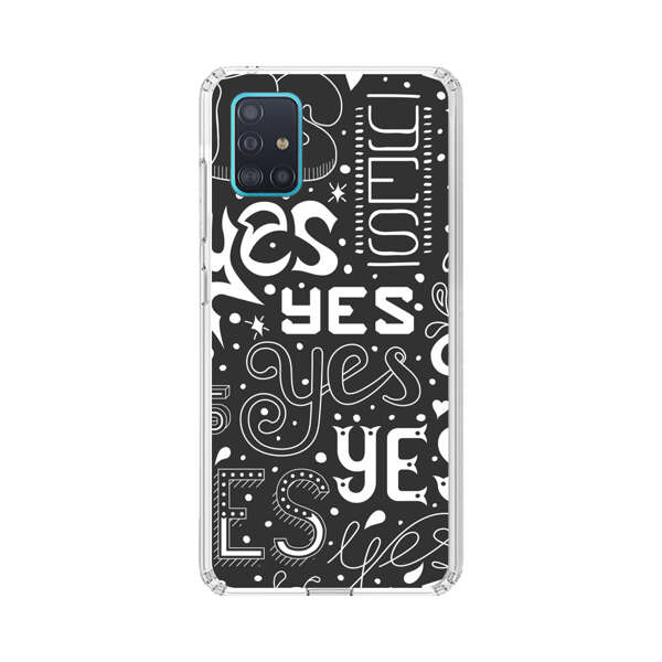 Bold Playful Typography Yes Pattern Samsung Galaxy A51 (4G) Case