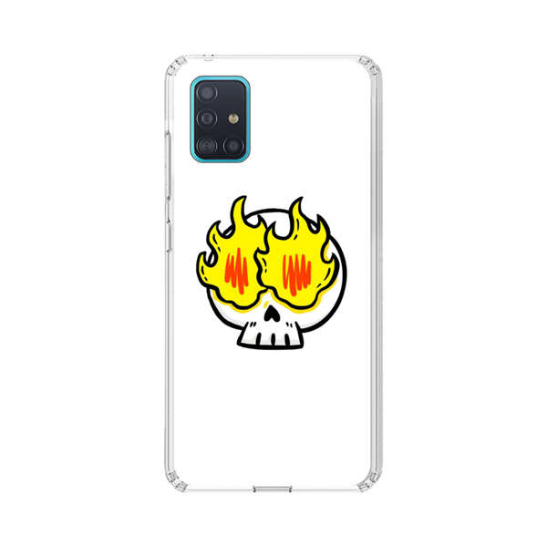 Cartoon Skull with Flames Samsung Galaxy A51 (4G) Case