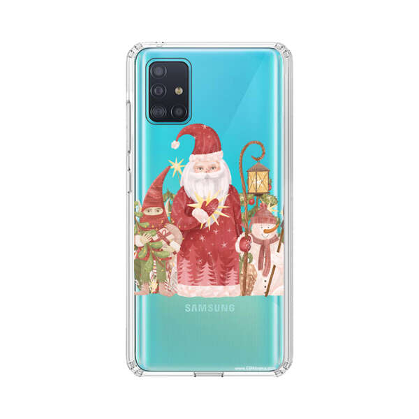 Christmas Santa Elf Snowman Festive Illustration Samsung Galaxy A51 (4G) Case