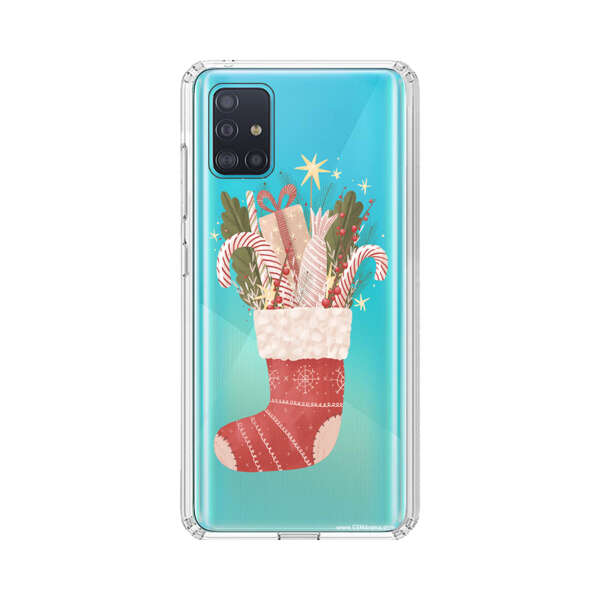 Christmas Stocking with Gifts and Candy Canes Samsung Galaxy A51 (4G) Case