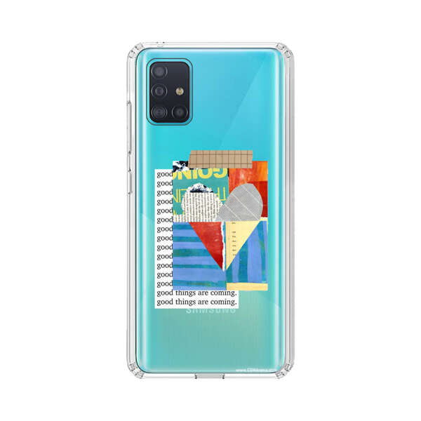 Colorful Abstract Collage with Geometric Shapes Samsung Galaxy A51 (4G) Case