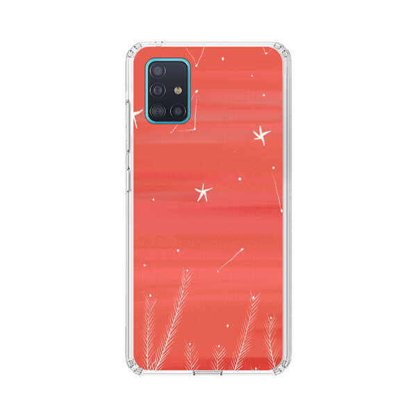 Coral Night Sky with Stars and Plants Samsung Galaxy A51 (4G) Case
