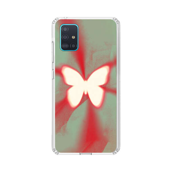 Glowing White Butterfly Abstract Radiant Design Samsung Galaxy A51 (4G) Case
