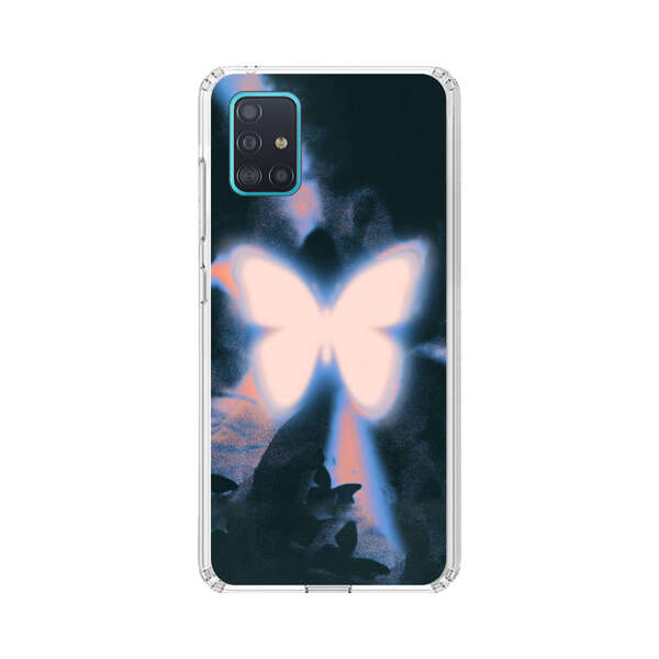 Glowing White Butterfly Samsung Galaxy A51 (4G) Case