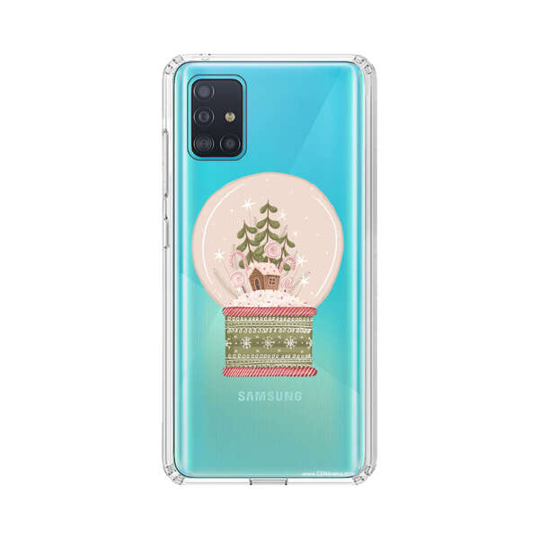 Holiday Snow Globe with Gingerbread House Samsung Galaxy A51 (4G) Case