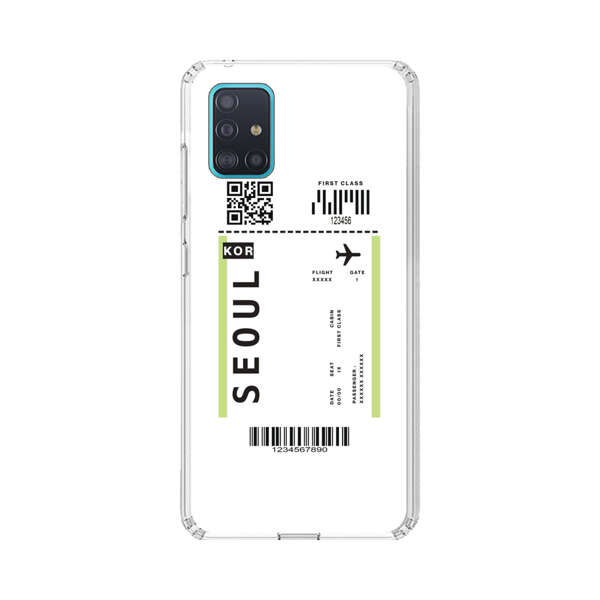 Minimalist Seoul Boarding Pass Samsung Galaxy A51 (4G) Case